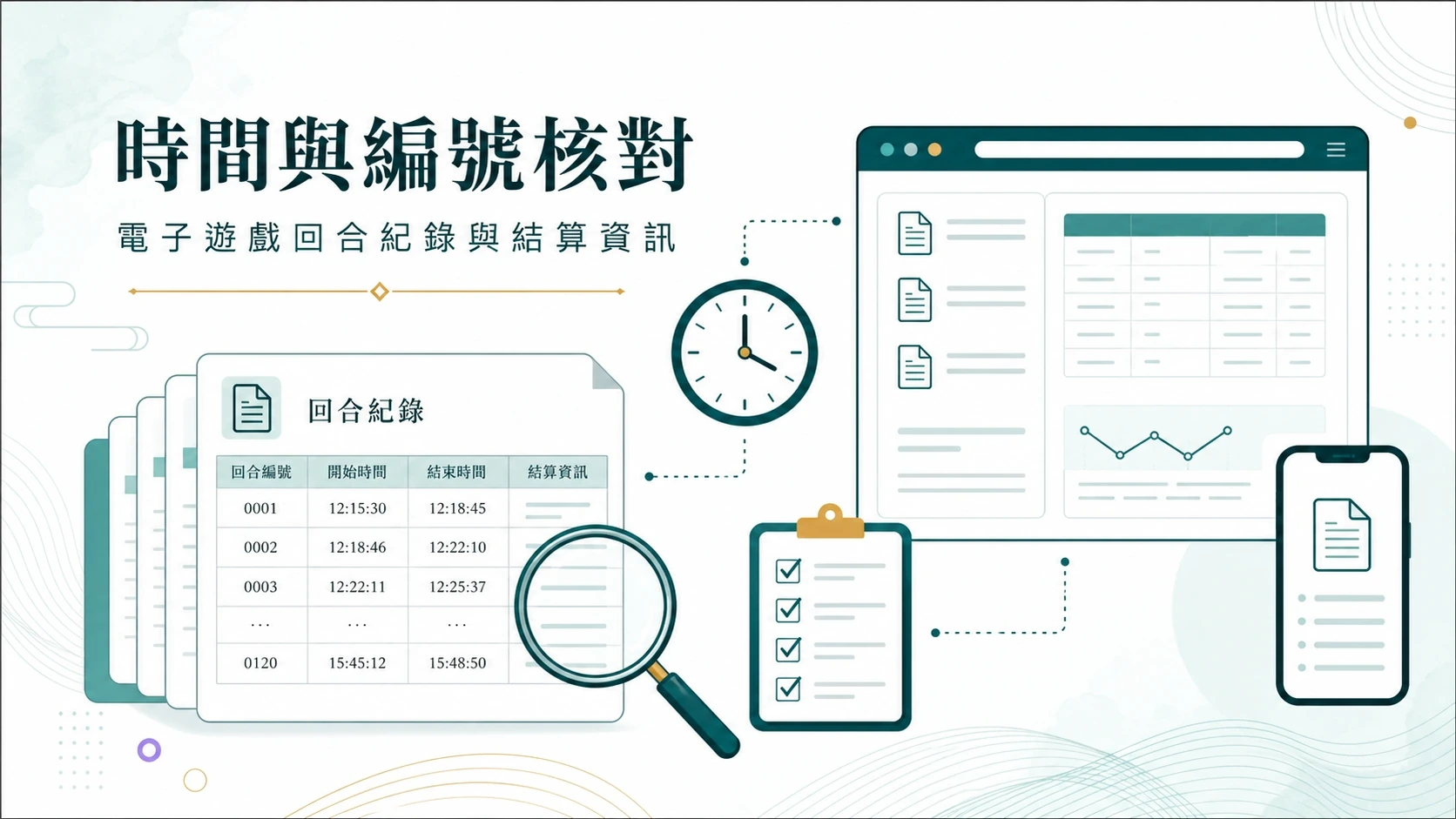 時間與編號核對資訊圖