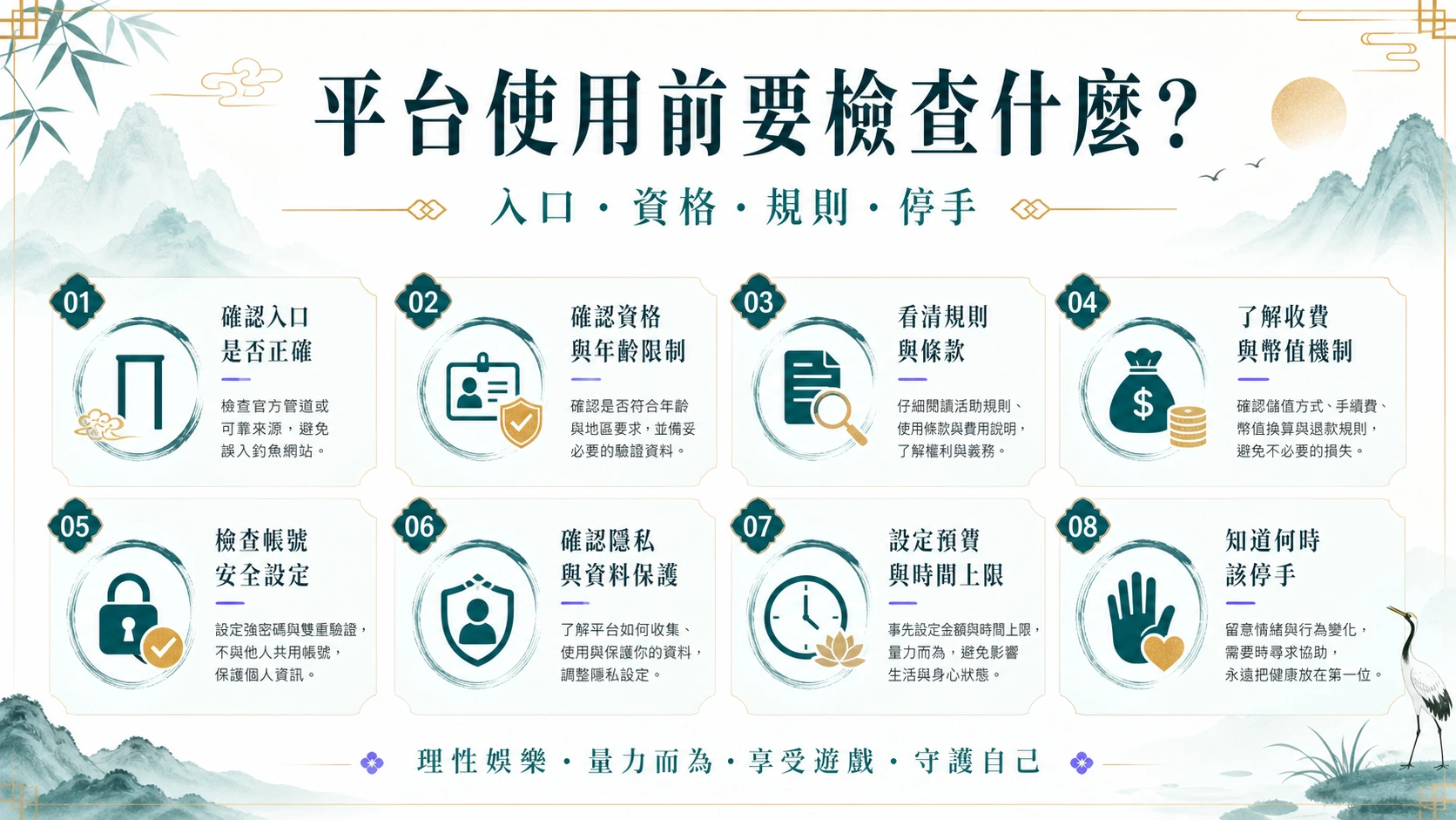 開始使用娛樂遊戲平台前要檢查什麼？從公開入口、年齡地區、規則條款、裝置支援到預算停手整理新手安全清單與查核順序、新手判讀與時間預算檢查
