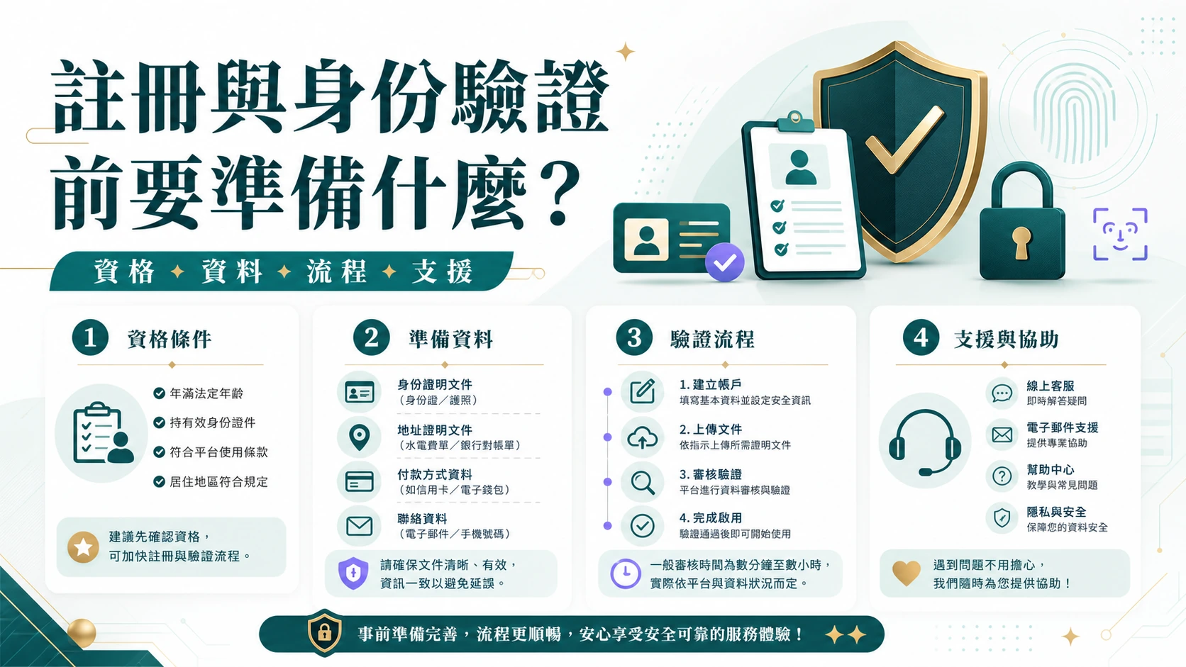 註冊與身份驗證前要準備什麼？從年齡、地區、資料安全、驗證流程到客服確認整理新手檢查指南與可逆處理順序、新手判讀與時間預算檢查